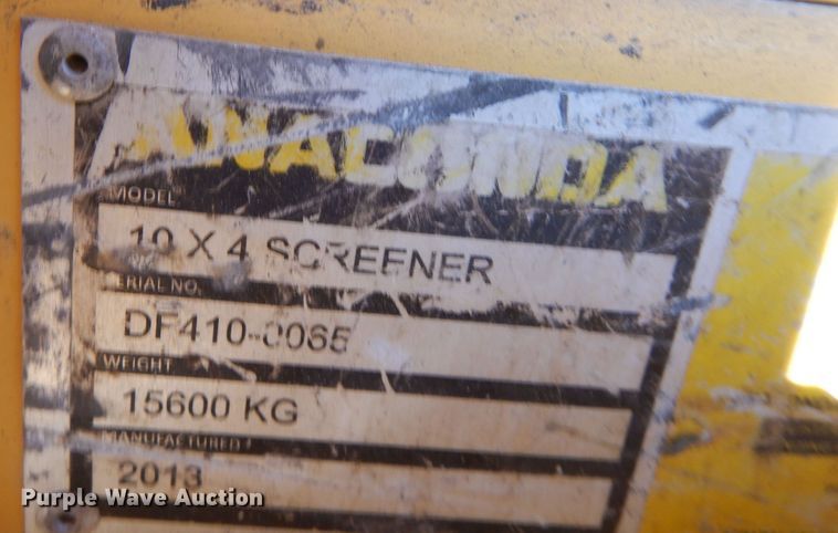 image for item DR1118 2013 Anaconda DF410  screen