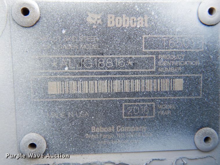 image for item HK9457 2016 Bobcat T650  tracked skid steer loader