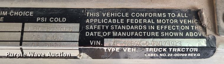 image for item IF9377 1985 Peterbilt 359  dump truck