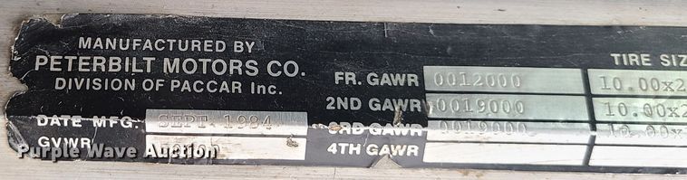 image for item IF9377 1985 Peterbilt 359  dump truck