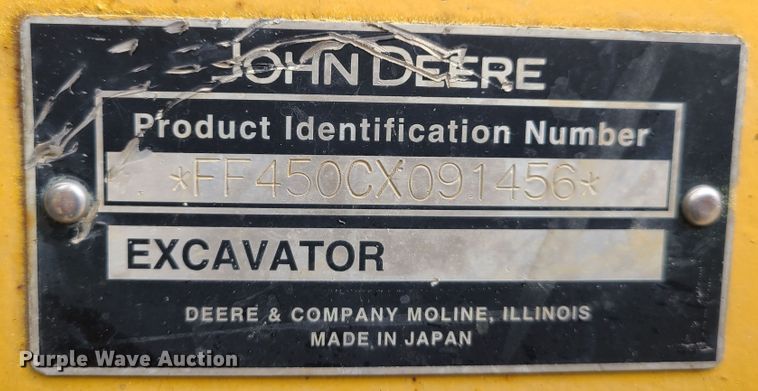 image for item IF9390 2004 John Deere 450C LC  excavator