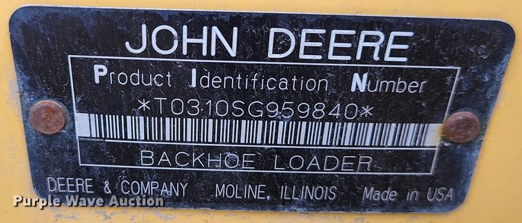 image for item IF9396 2006 John Deere 310SG  backhoe