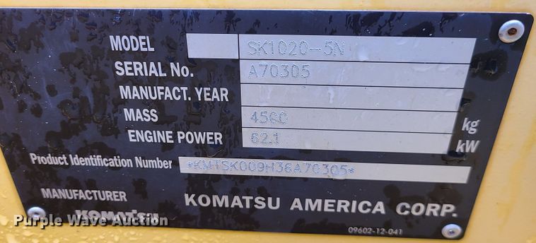 image for item IF9409 2006 Komatsu SK1020-5N  skid steer loader