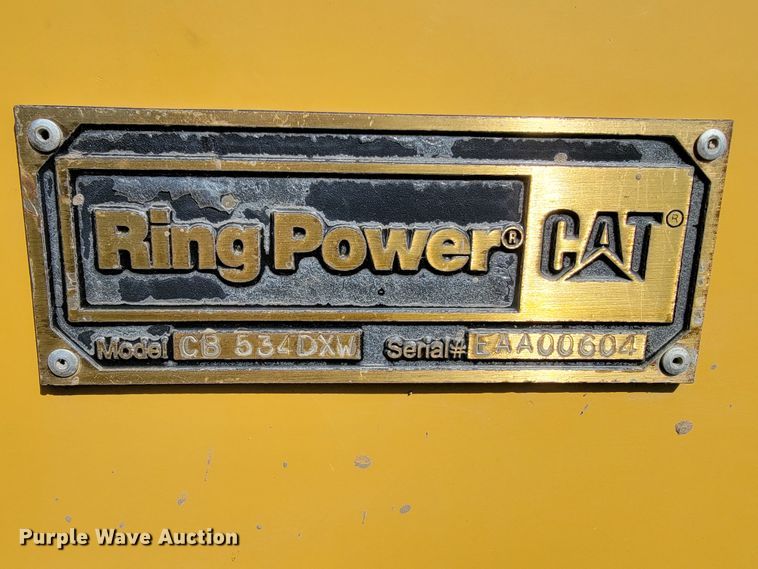 image for item JE9947 2007 Caterpillar CB-534D XW  double drum vibratory roller