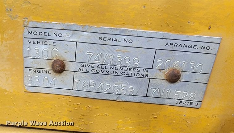 image for item JE9964 1979 Caterpillar 130G  motor grader