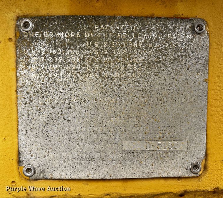 image for item JH9292 Allis-Chalmers  rigid frame motor grader