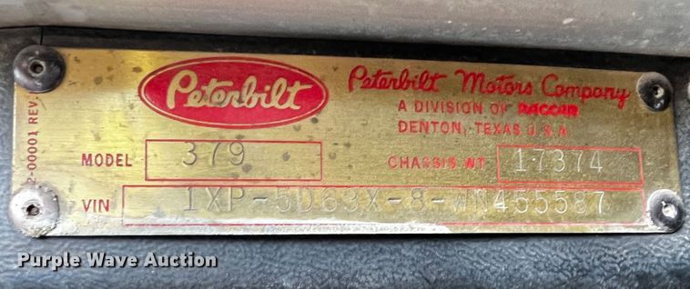 image for item JH9297 1998 Peterbilt 379  dump truck