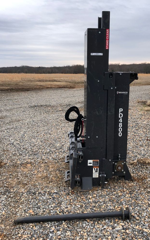 image for item JS9655 2016 Bradco PD4800 skid steer post driver
