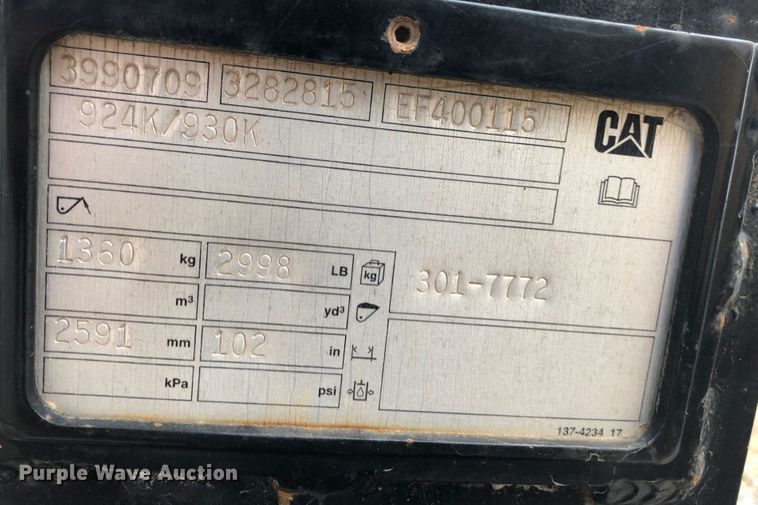 image for item JS9656 2016 Caterpillar 950M  wheel loader