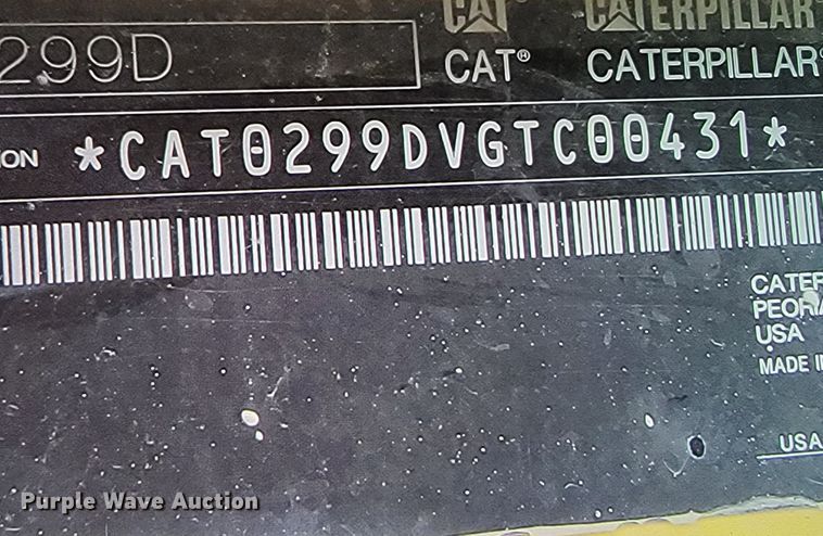image for item KQ9253 2014 Caterpillar 299D  tracked skid steer loader