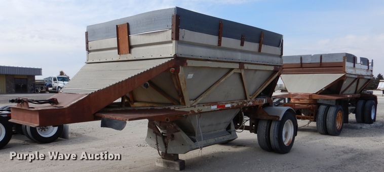 image for item LJ9827 (2) Fruehauf bottom dump pup trailers