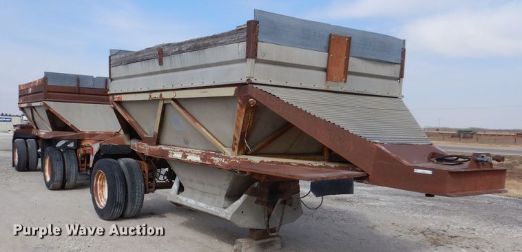 image for item LJ9827 (2) Fruehauf bottom dump pup trailers