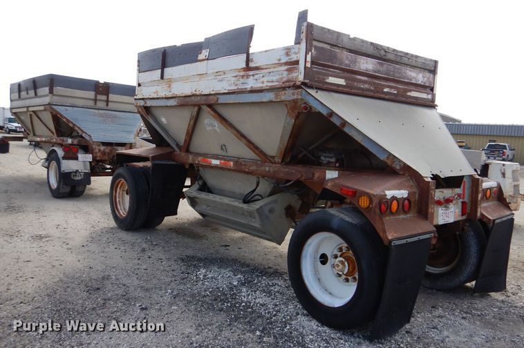 image for item LJ9827 (2) Fruehauf bottom dump pup trailers