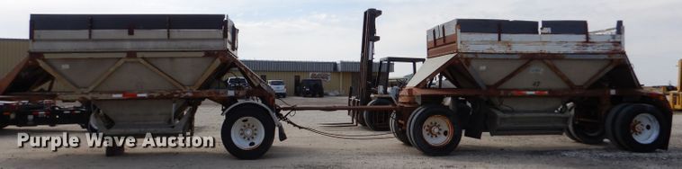 image for item LJ9827 (2) Fruehauf bottom dump pup trailers