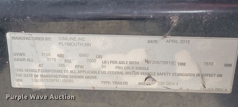 image for item MK9545 2015 Cimline 230 Gen 4  melter applicator