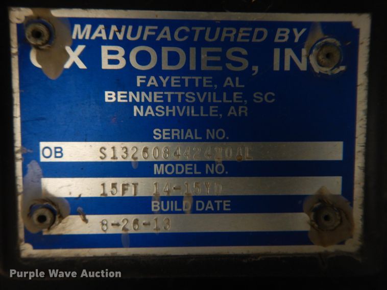 image for item DH8221 2014 International WorkStar 7500  dump truck