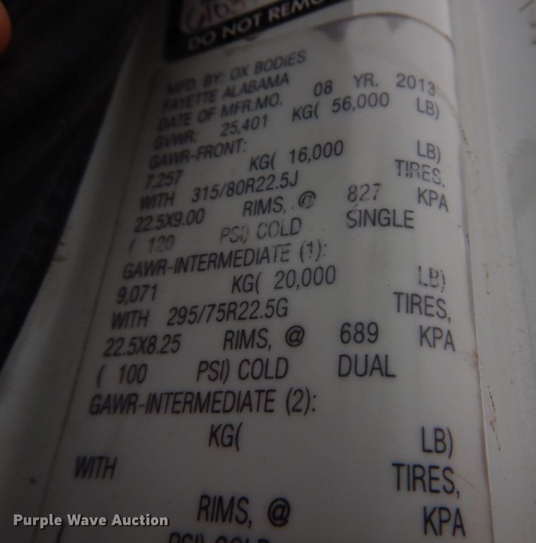 image for item DH8221 2014 International WorkStar 7500  dump truck