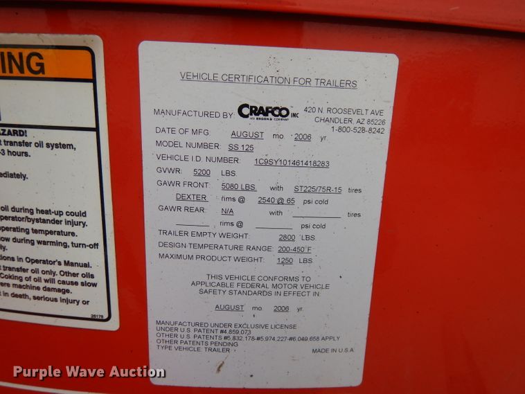 image for item DH8985 2006 Crafco SS125  melter applicator