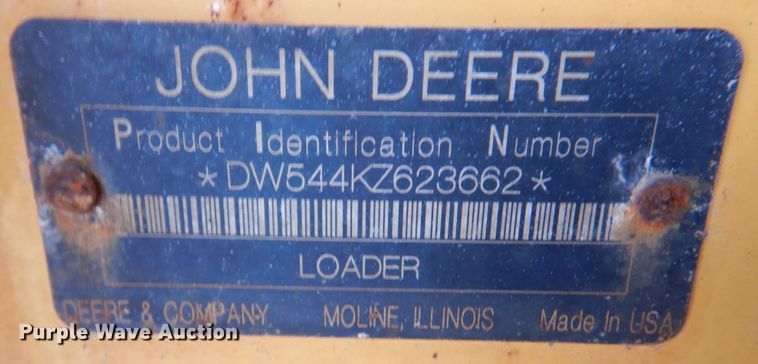 image for item DM6028 2009 Deere 544K  wheel loader