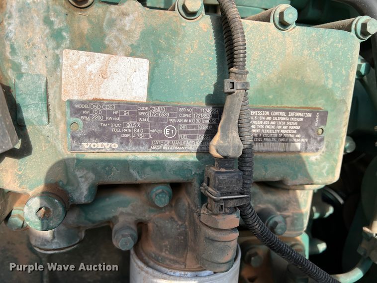 image for item DM8416 2012 Volvo BL70B  backhoe