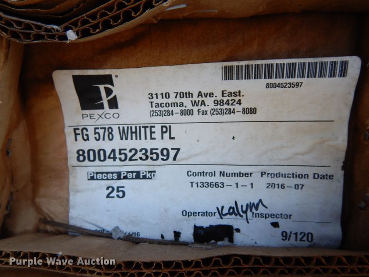 image for item EY9807 Approximately 1,250 Pexco FG578 White Pl reflectors