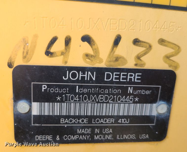image for item FV9461 2011 John Deere 410J  backhoe