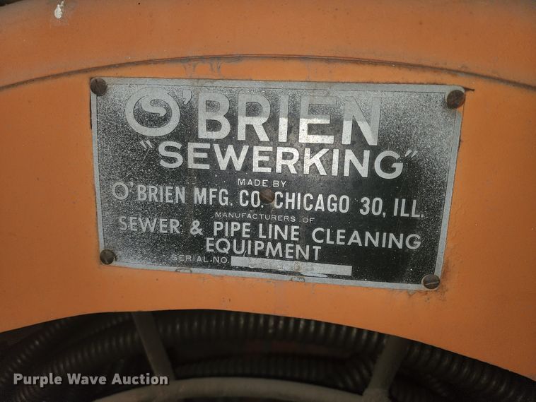 image for item GL9033 O'Brien Sewerking  sewer rodder trailer