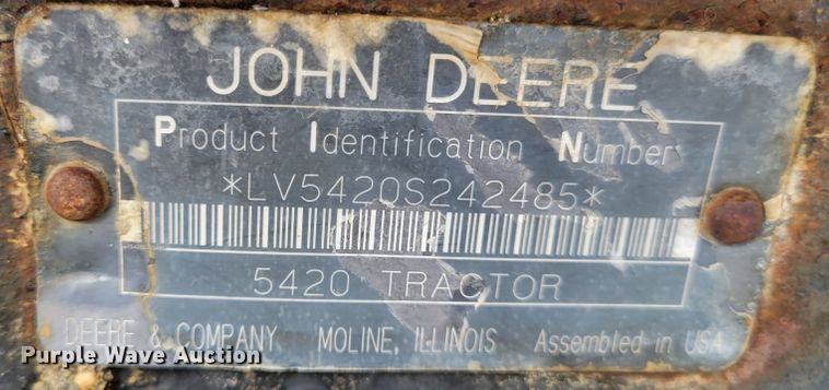 image for item HK9284 2002 John Deere 5420  tractor