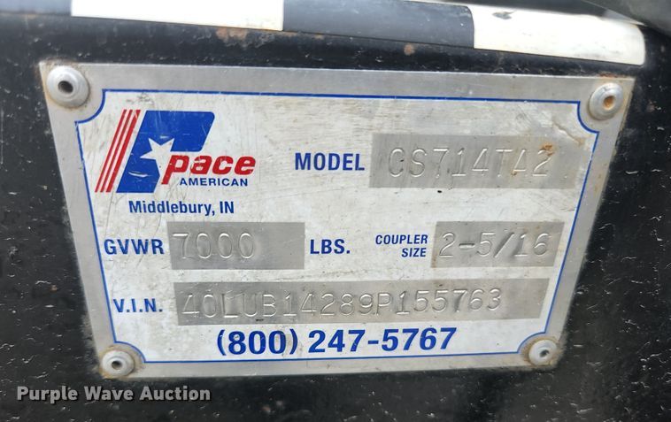 image for item HK9376 2009 Pace CS714TA2  sewer inspection trailer