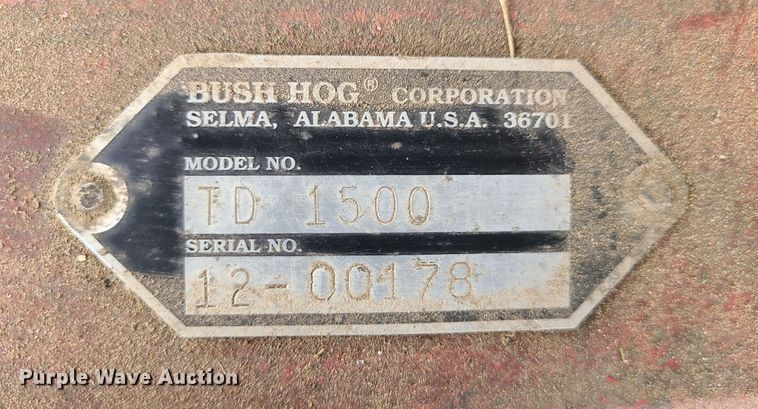 image for item IF9404 Bush Hog TD1500  batwing finish mower