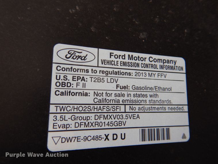 image for item JJ9211 2013 Ford Taurus Police Interceptor