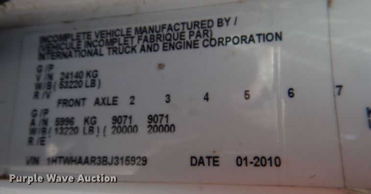 image for item JL9101 2011 International 7400  dump truck