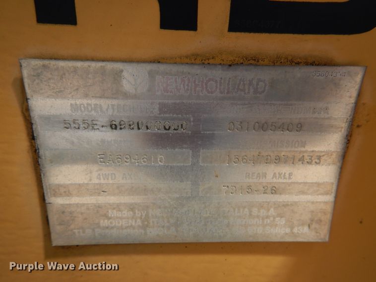 image for item JL9108 1997 New Holland 555E  backhoe