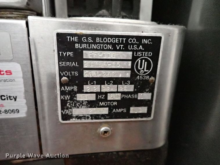 image for item JO9578 Blodgett oven