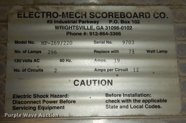 image for item JV9240 (2) Scorebrain Electro-Mech scoreboards