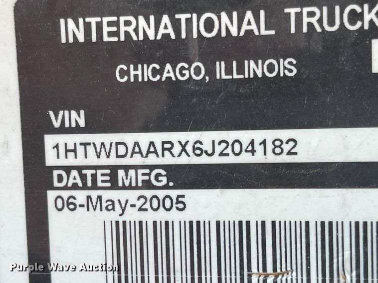 image for item KT9666 2006 International 7400  dump truck