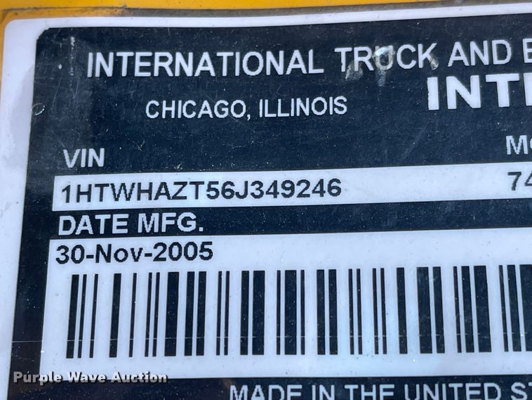 image for item KT9671 2006 International 7400  dump truck