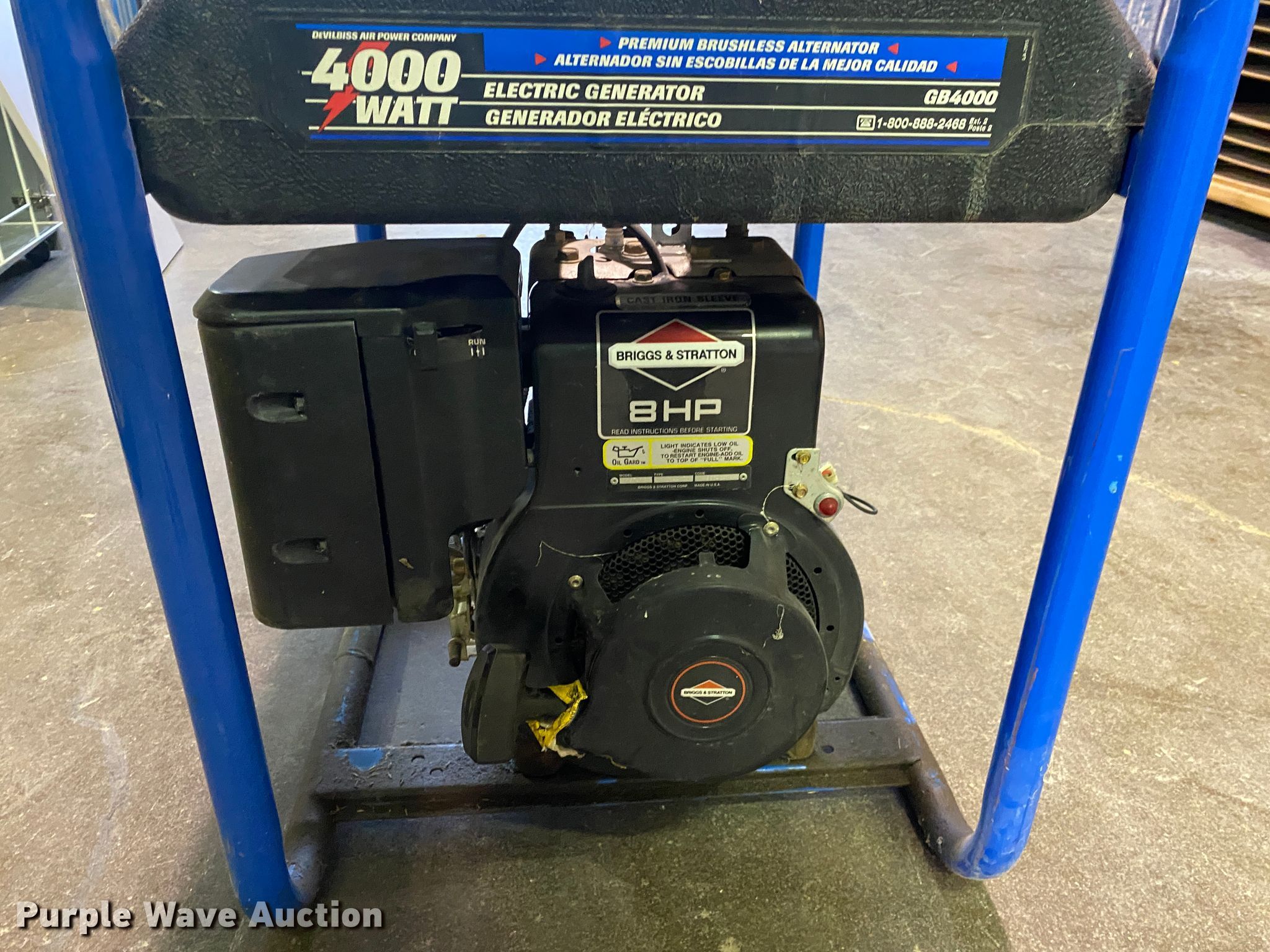 (2) Devilbiss GB4000 generators in Tulsa, OK Item KE9505 sold
