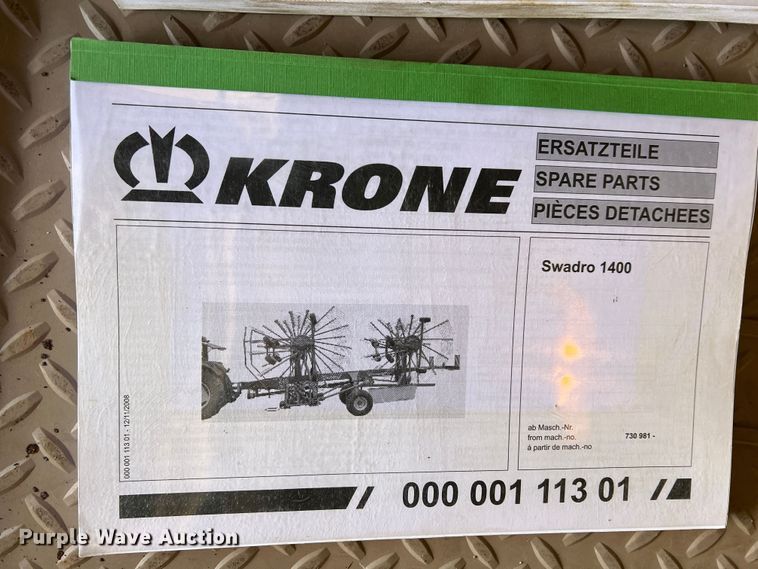 image for item DJ5061 2009 Krone Swadro 1400  rotary hay rake