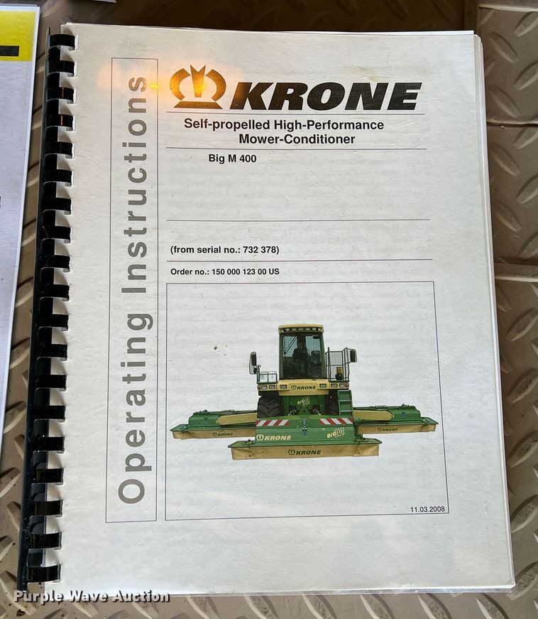 image for item DJ5064 2008 Krone Big M 400  windrower