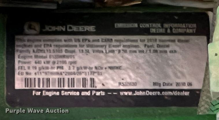 image for item DJ5069 2009 John Deere 9530  4WD tractor