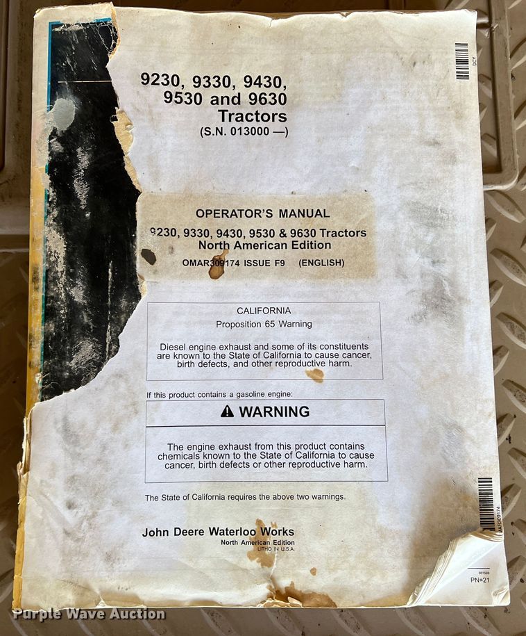 image for item DJ5069 2009 John Deere 9530  4WD tractor