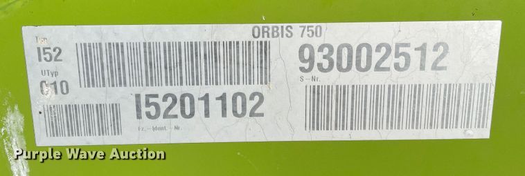 image for item DJ5073 2016 Claas Orbis 750  rotary forage head