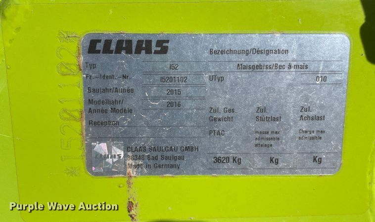 image for item DJ5073 2016 Claas Orbis 750  rotary forage head