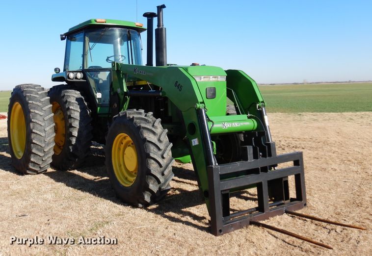 image for item DK4380 1990 John Deere 4955  MFWD tractor