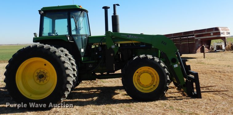 image for item DK4380 1990 John Deere 4955  MFWD tractor
