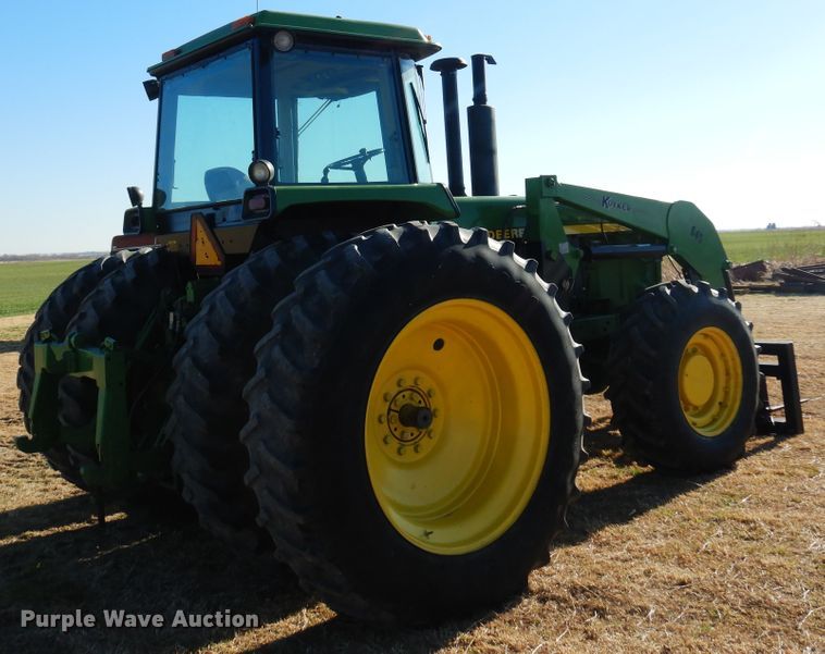 image for item DK4380 1990 John Deere 4955  MFWD tractor