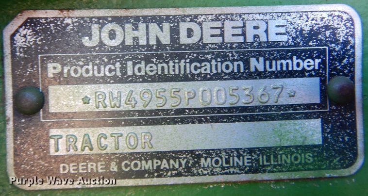 image for item DK4380 1990 John Deere 4955  MFWD tractor