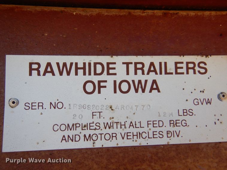 image for item DK4385 Rawhide  livestock trailer