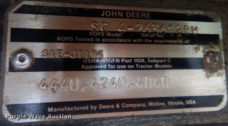 image for item DL5962 John Deere 4440  tractor